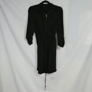 DYNAMITE | xs - extra small | Black Long Sleeve Knit Dress | Zip-Up Front